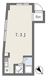 プレスティージ三田 ワンルームの間取図画像