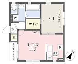 サンクポルテ 1LDKの間取図画像