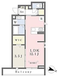 Ａｎｇｅｌｉｔｏ 2階1LDKの間取り