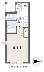 メゾンＪｕｎ 1階1Kの間取り