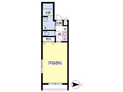 ナナミー・コート 2階1Kの間取り