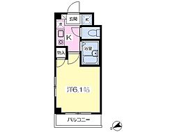 吉祥寺1603 1Kの間取図画像