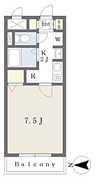 ロイヤルヒルズ 1Kの間取図画像