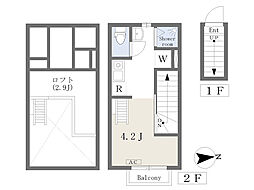 イルヴィアーレ東小金井 ワンルームの間取図画像