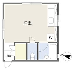 西十一小路 ワンルームの間取図画像
