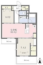 LaGraine 2LDKの間取図画像