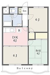 サンテラス柚木 4階3Kの間取り