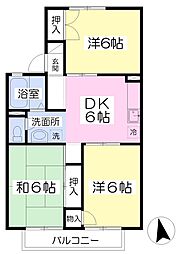 ハイツ小池 1階3DKの間取り