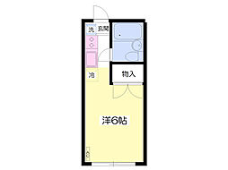 ファミールほりこし ワンルームの間取図画像