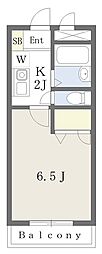 サンヒルズ21 1Kの間取図画像