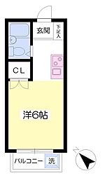 フレーズヴェルグ ワンルームの間取図画像
