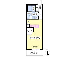 メゾン　ブランシュ 2階ワンルームの間取り