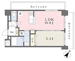 chersamis 1LDKの間取図画像