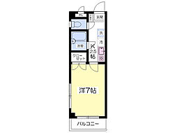 コートアルカディア 1Kの間取図画像