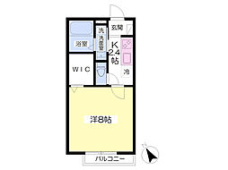 アステール 1Kの間取図画像