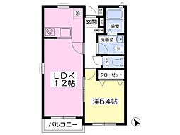 エクレール多摩平2 1LDKの間取図画像