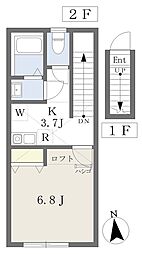 sohanレジデンス 1Kの間取図画像