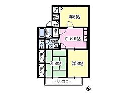 エクレールA 3DKの間取図画像