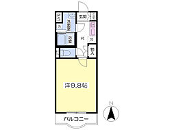 富士見アーバンハウス 1Kの間取図画像