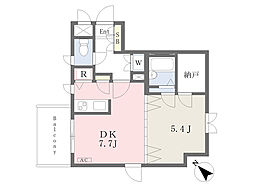 モアリッシェル幕張本郷 4階1DKの間取り