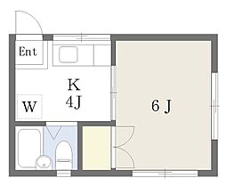 ファーストハイツ幕張B棟 1Kの間取図画像