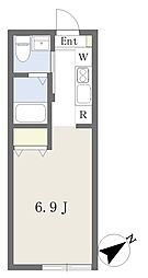 幕張駅前新築アパート 1Kの間取図画像