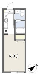 幕張駅前新築アパート 1Kの間取図画像