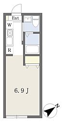 幕張駅前新築アパート 1Kの間取図画像