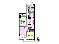 メゾン・ゴールド 2LDKの間取図画像