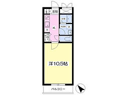 CORALBAYMAKUHARI 1Kの間取図画像