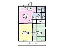 シティプラザ 2DKの間取図画像