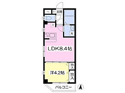 プランドール港 1LDKの間取図画像