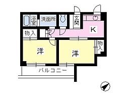 エルデ新千葉 2Kの間取図画像