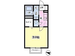 LUNAERANA 1Kの間取図画像