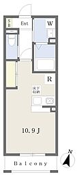 アンビシャス四街道 ワンルームの間取図画像