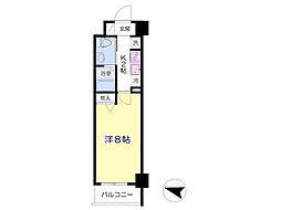 ベッリーノ伊藤 1Kの間取図画像