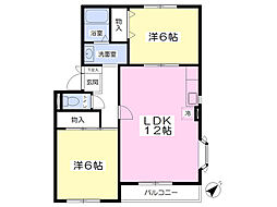 間取図画像 2LDK