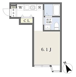 Ｆｏｓｔｅｒ津田沼 104 1階ワンルームの間取り