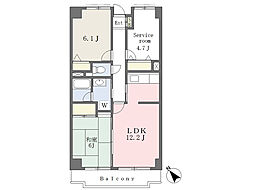 ミレブローズ・サダヒロ 2SLDKの間取図画像