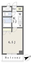 プレミールY.C 1Kの間取図画像