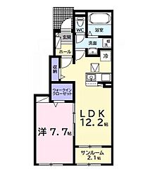 JR内房線 長浦駅 徒歩4分の賃貸アパート 1階1LDKの間取り