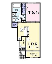 JR内房線 姉ケ崎駅 バス7分 千種中学校入口下車 徒歩9分の賃貸アパート 1階1LDKの間取り