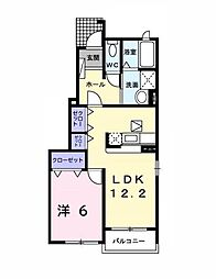 JR内房線 木更津駅 バス18分 請西南下車 徒歩4分の賃貸アパート 1階1LDKの間取り