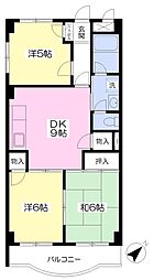 ゴールド・パレス 3DKの間取図画像