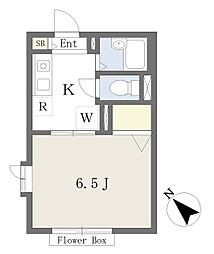 フォーブル・みずほ 1Kの間取図画像
