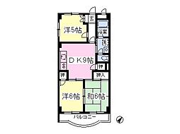 ゴールド・パレス 3DKの間取図画像