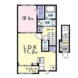 アネックス青木A 1LDKの間取図画像