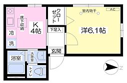 メゾンドパーク 1Kの間取図画像