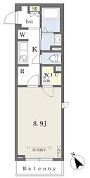 レフィシア 1Kの間取図画像