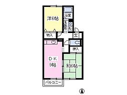 ファミール・エノモト 2DKの間取図画像
